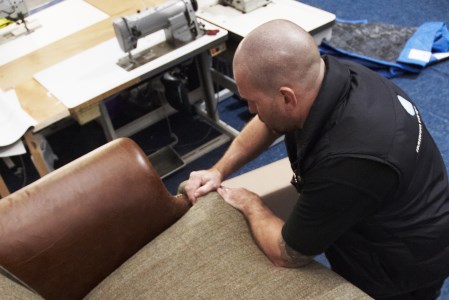 Repairing of a fabric sofa