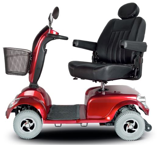 Picture of a red mobility scooter